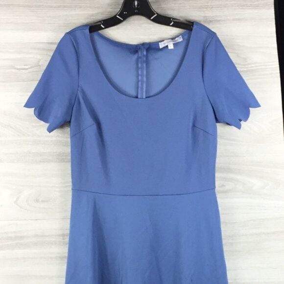 The Vanity Room Blue Flutter Sleeve A-Line Dress - Picture 4 of 6